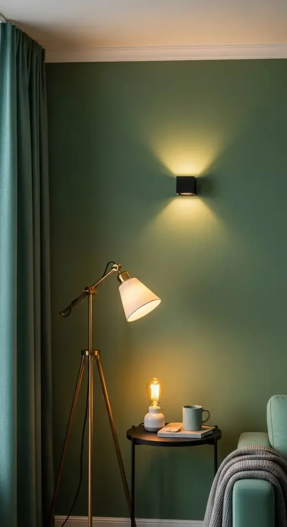  green living room warm light
