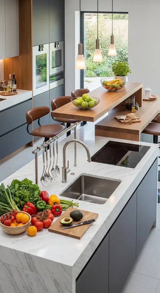 The Two-Tiered Kitchen Island