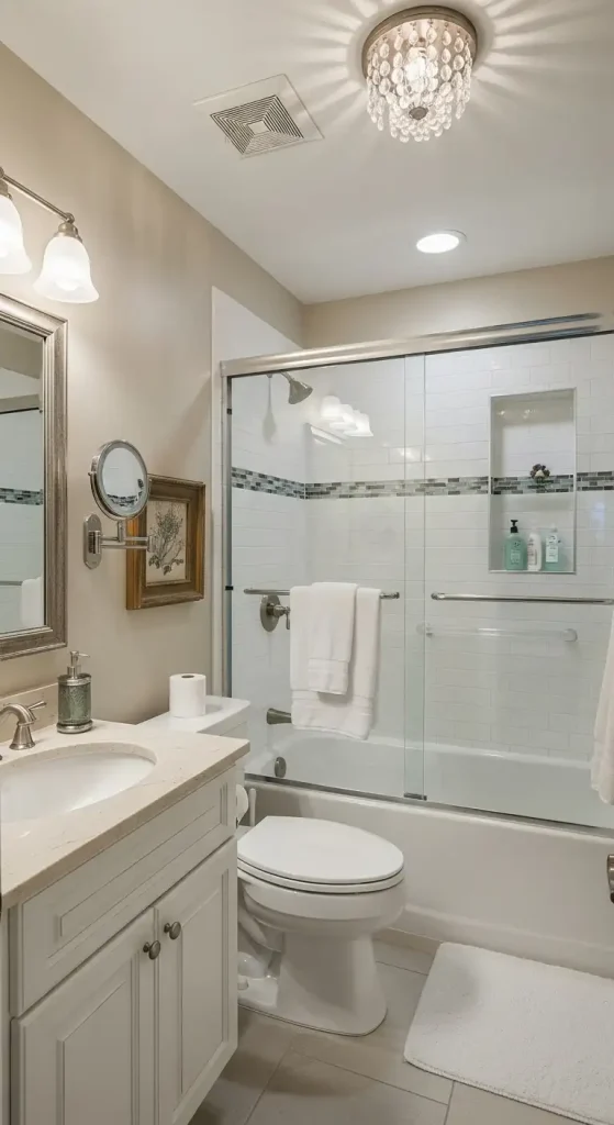 Maximize Lighting for a Brighter Feel in small bathroom