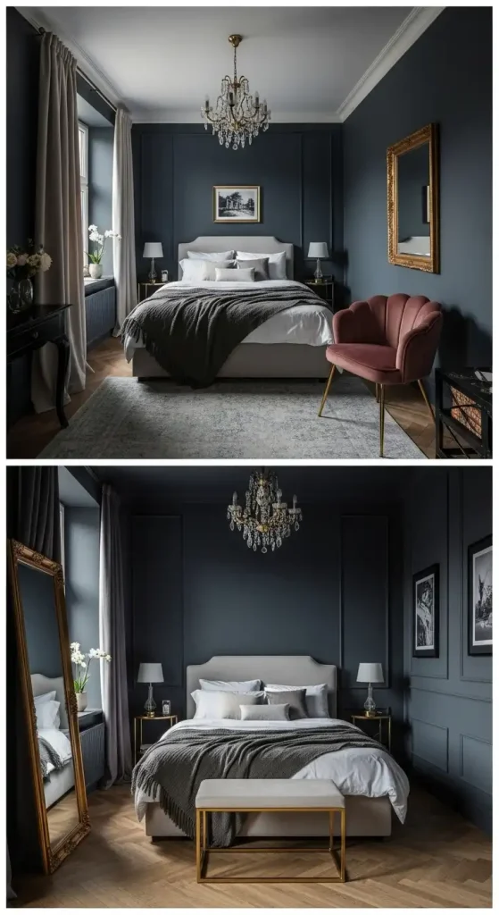 Moody and Elegant chic bedroom