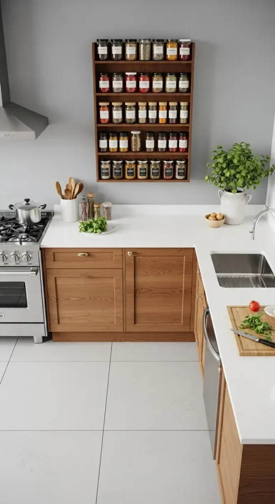 Wall-Mounted Spice Rack