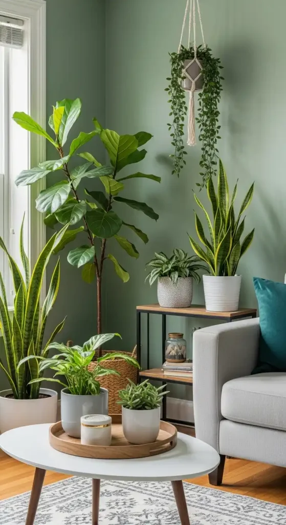  green living room plants