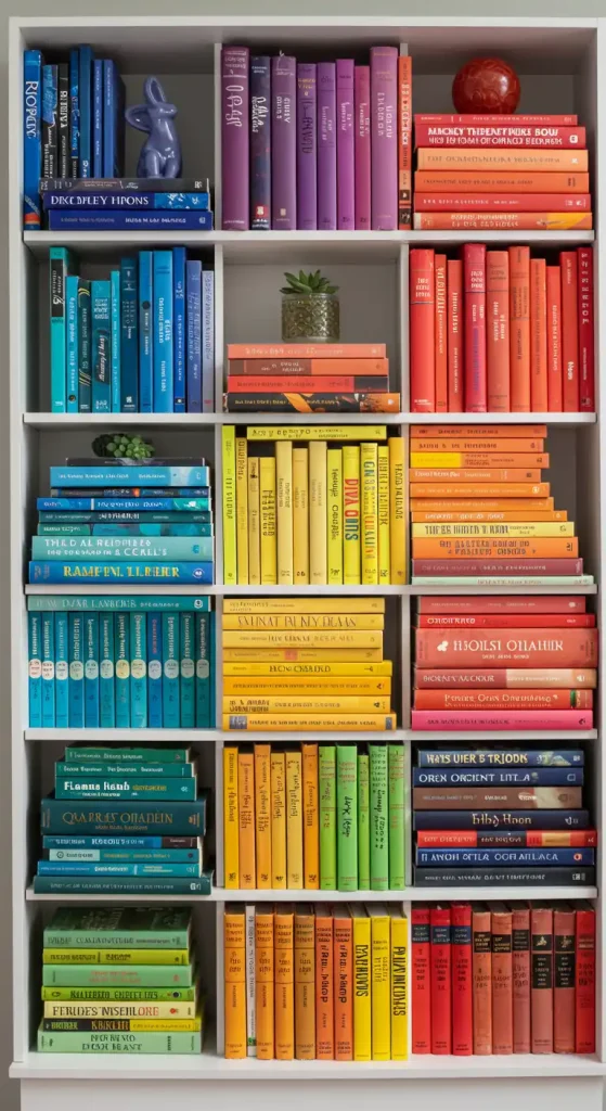 home library books colors