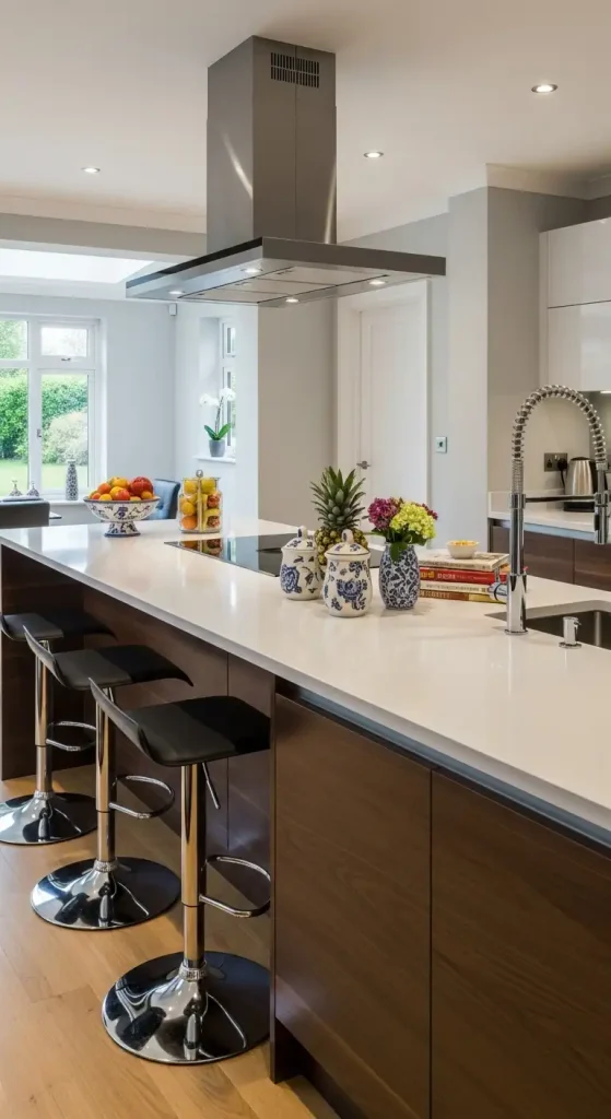 The Kitchen Island with a Built-in Cooktop