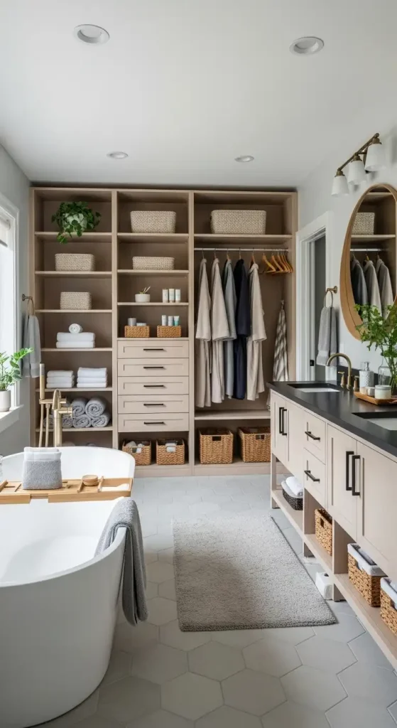 Bathroom Closet Organization ideas system