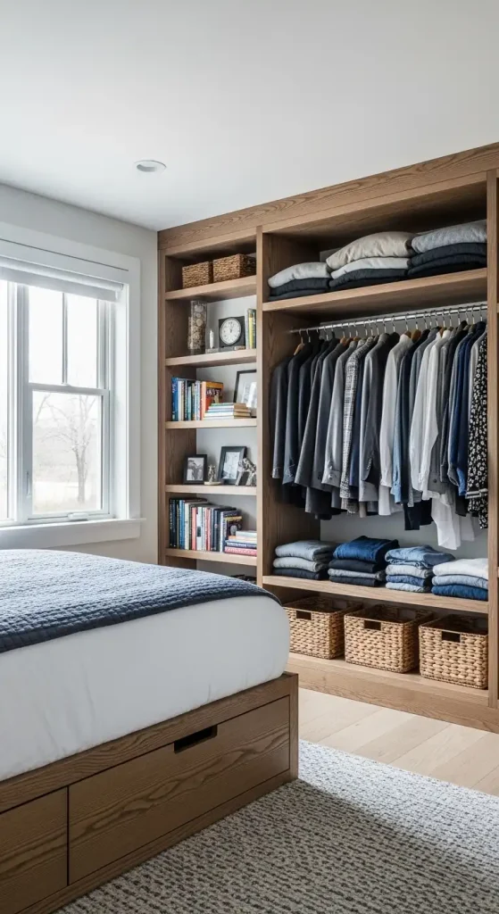 Custom Built-in Storage mens bed