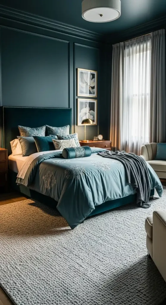 Deep Teal bedroom paint color