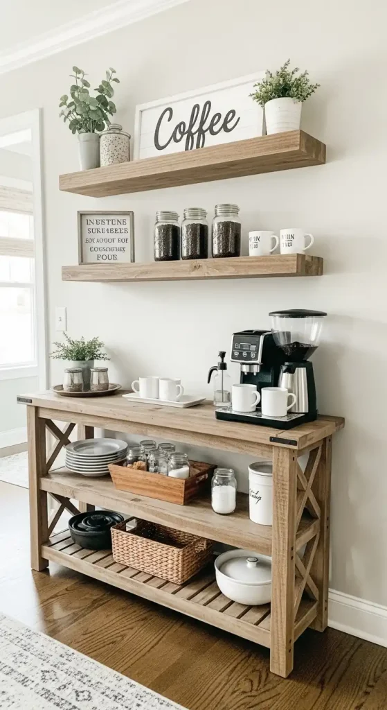 Farmhouse Style coffeebar idea