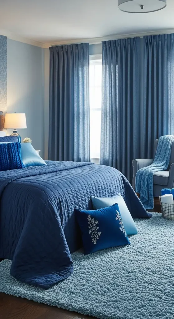 bed blue texture