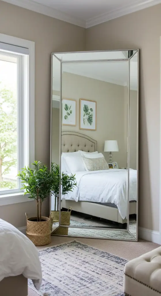 bedroom corner mirror