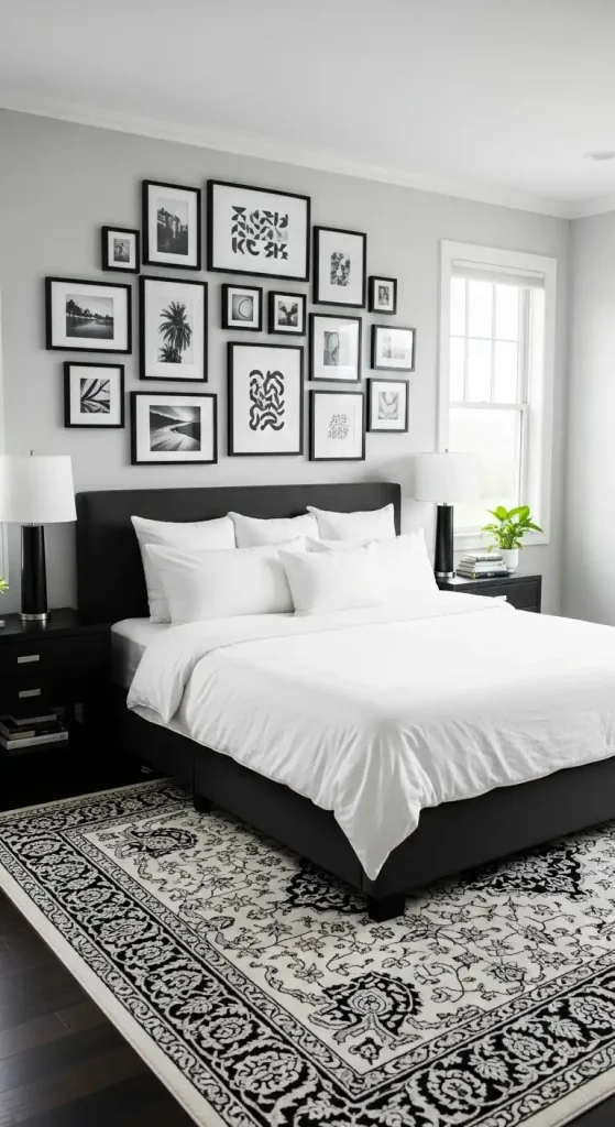Gallery Wall with Black Frames