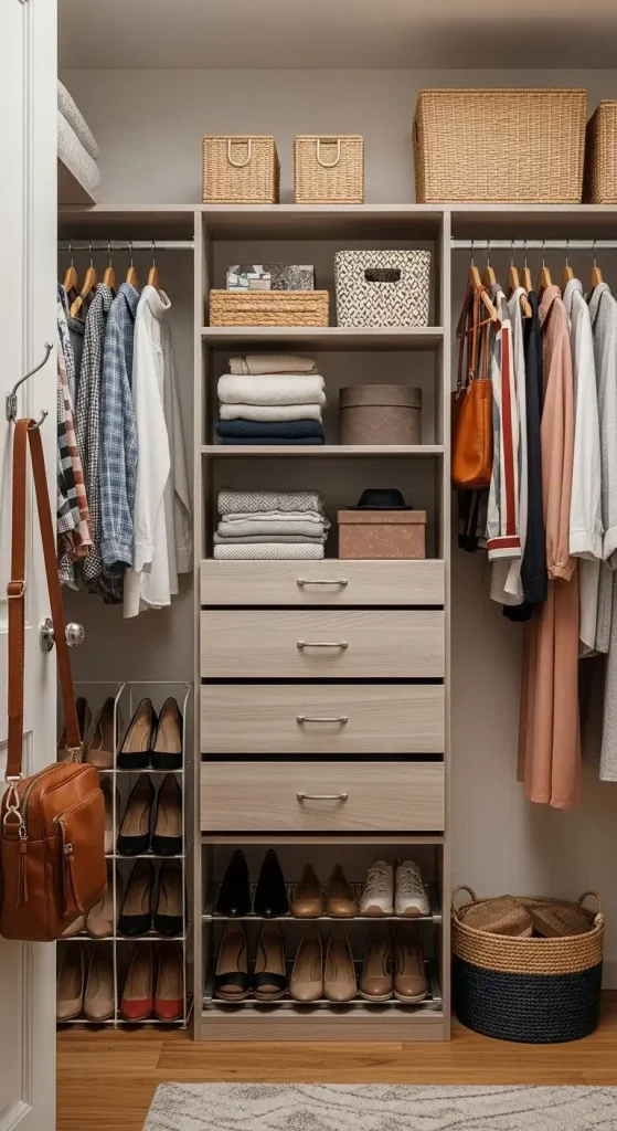 Small Bedroom Maximizing Closet Space
