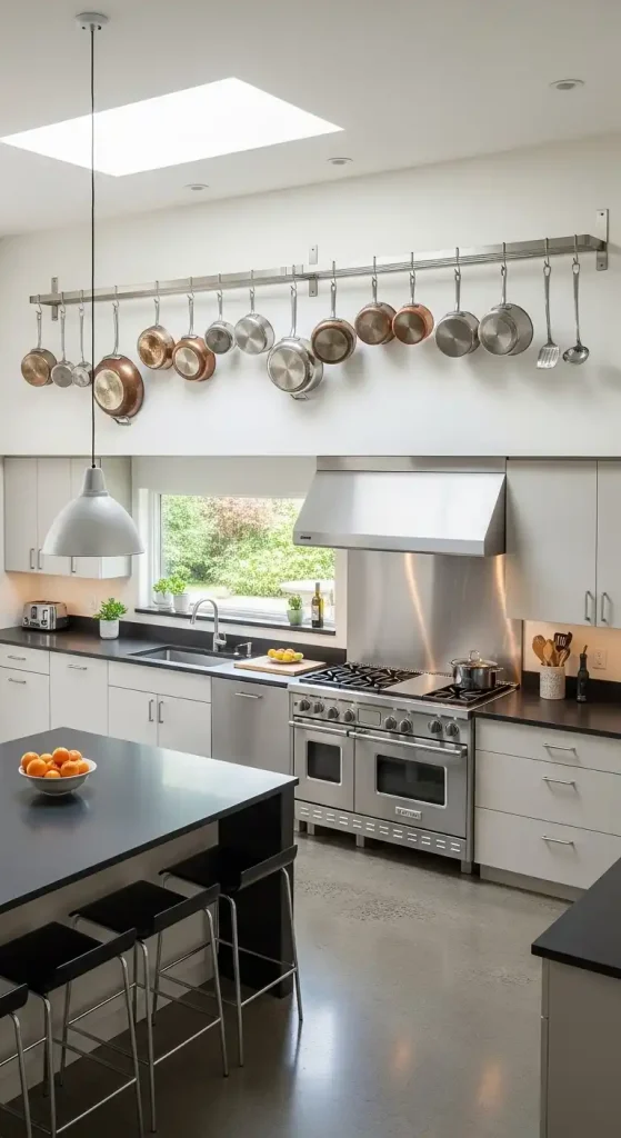 Wall-Mounted Pot Rack
