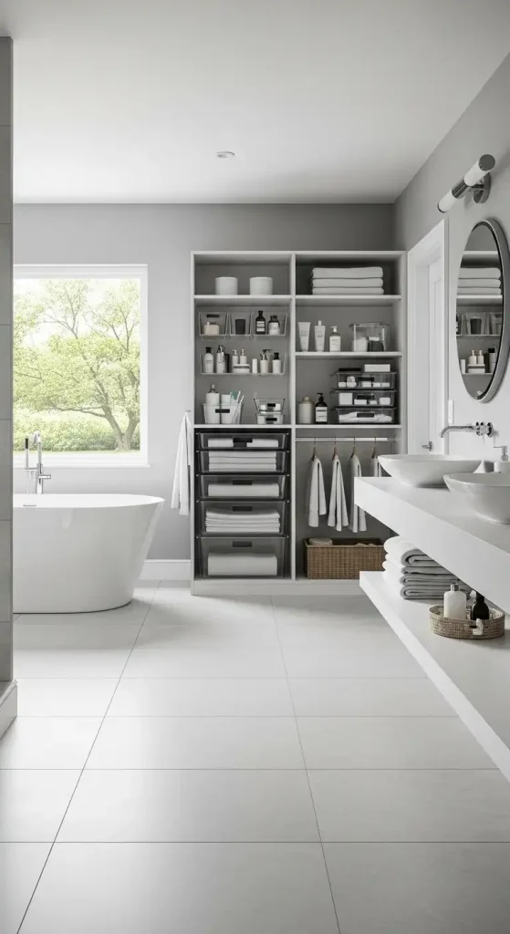 Bathroom Closet Organization containers