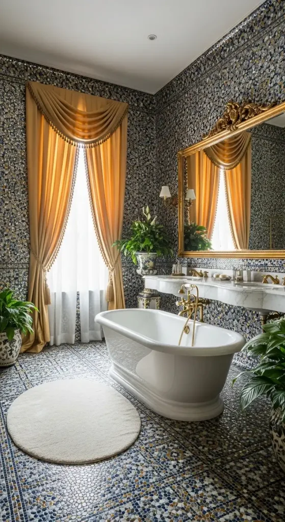 Bathroom Use a Unique Mosaic Tile