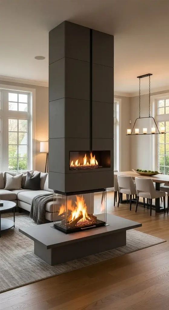 Two-Sided Fireplace