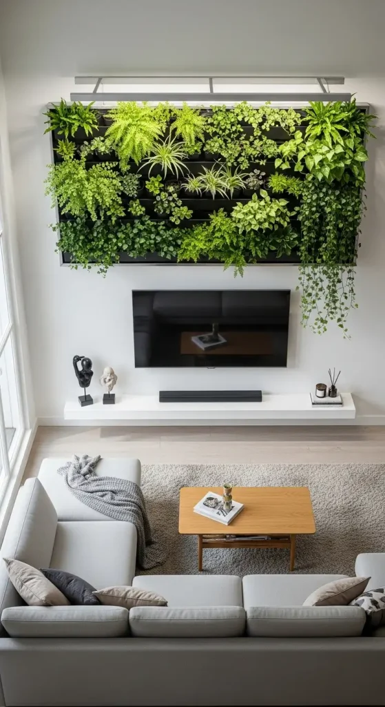 Vertical Garden above TV
