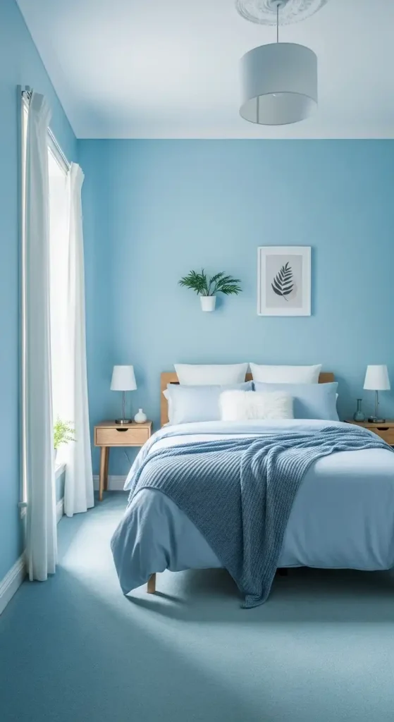 blue bedroom for small room