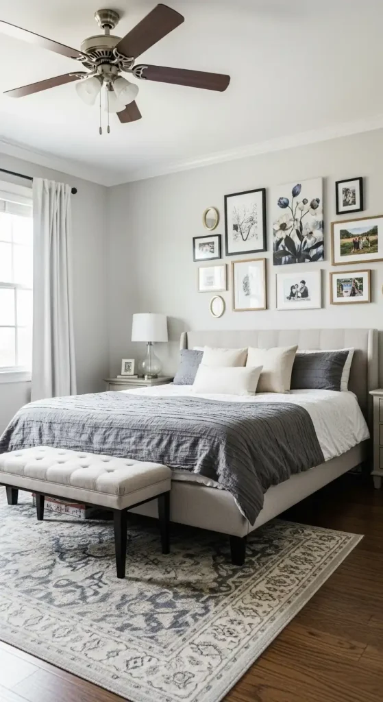 couples bedroom Personalize with a Shared Gallery Wall