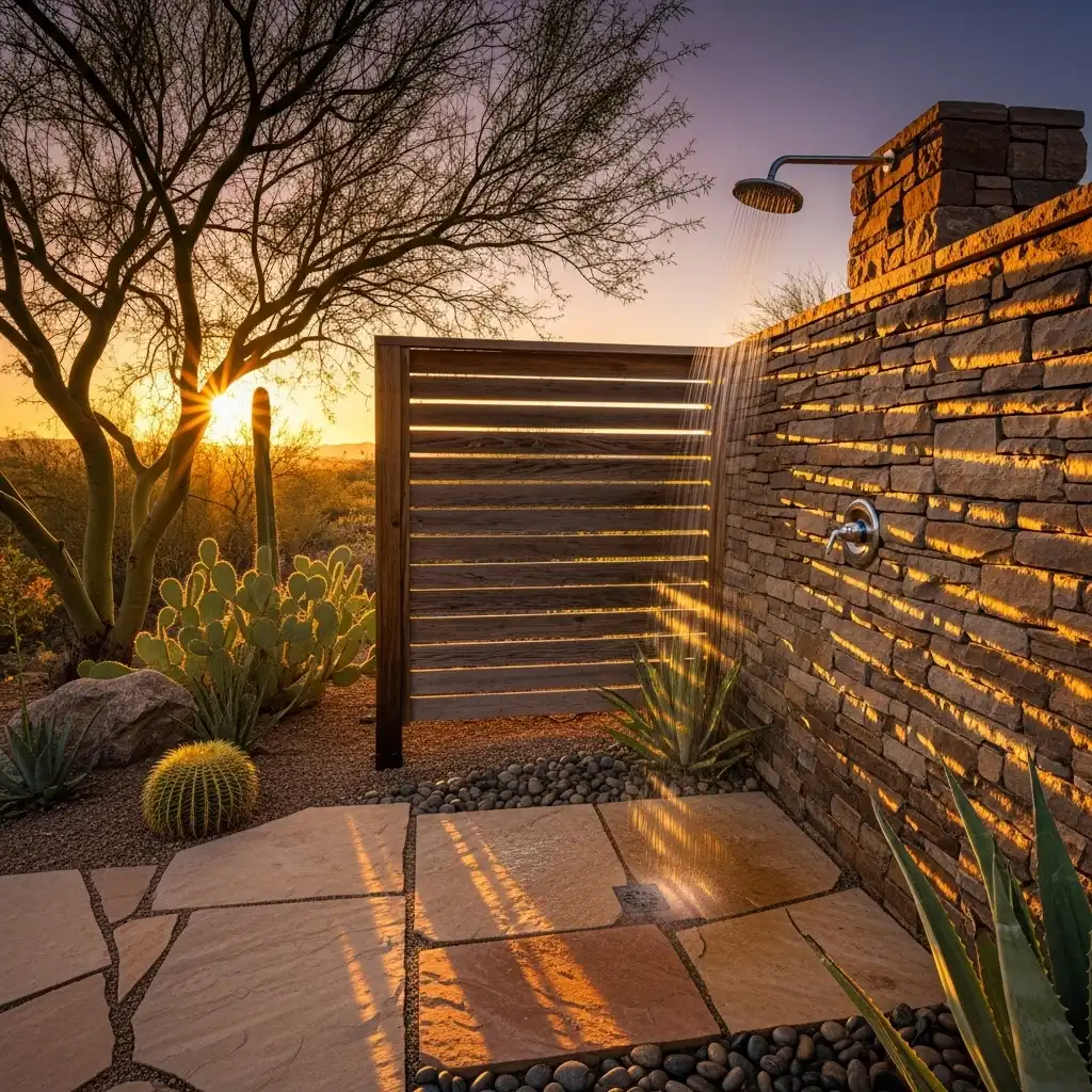 Arizona Backyard Ideas Add an Outdoor Shower