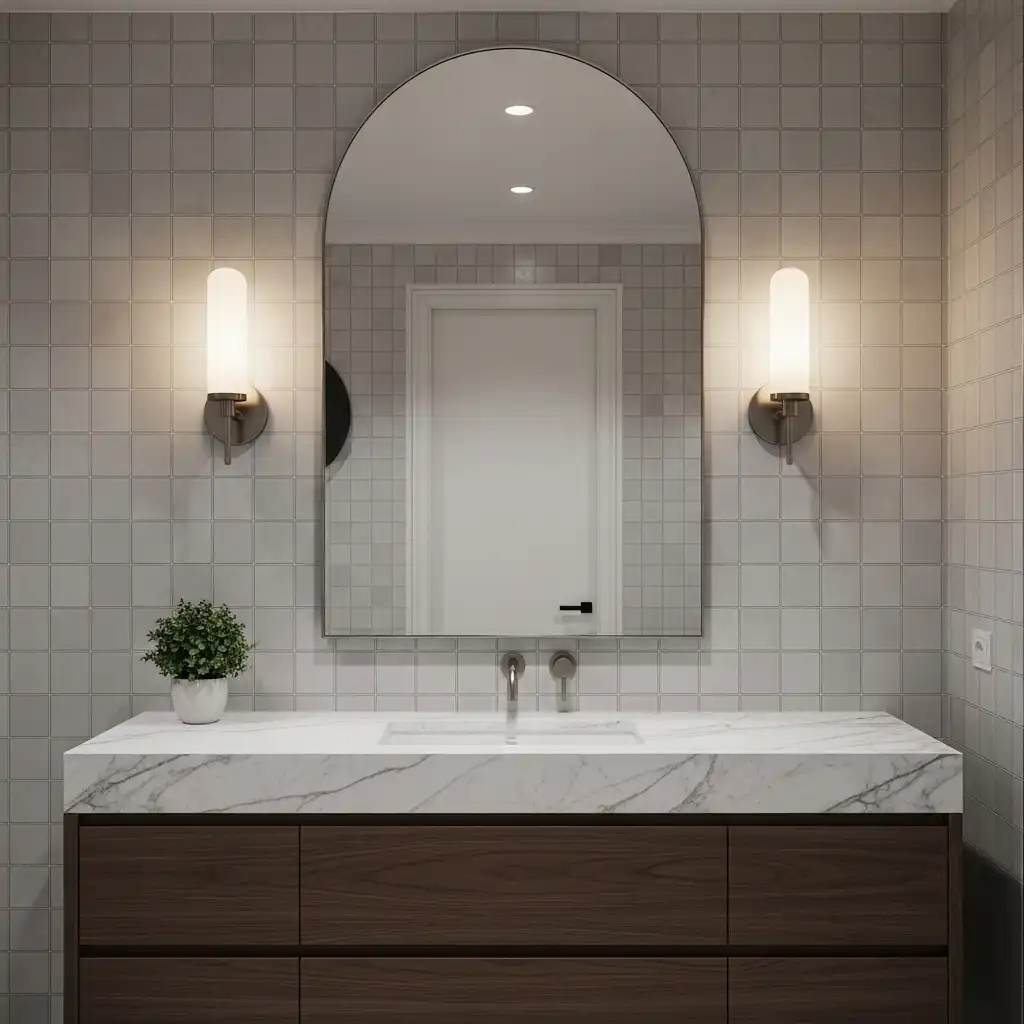 Bathroom Mirror Ideas Arch or Pill Shape