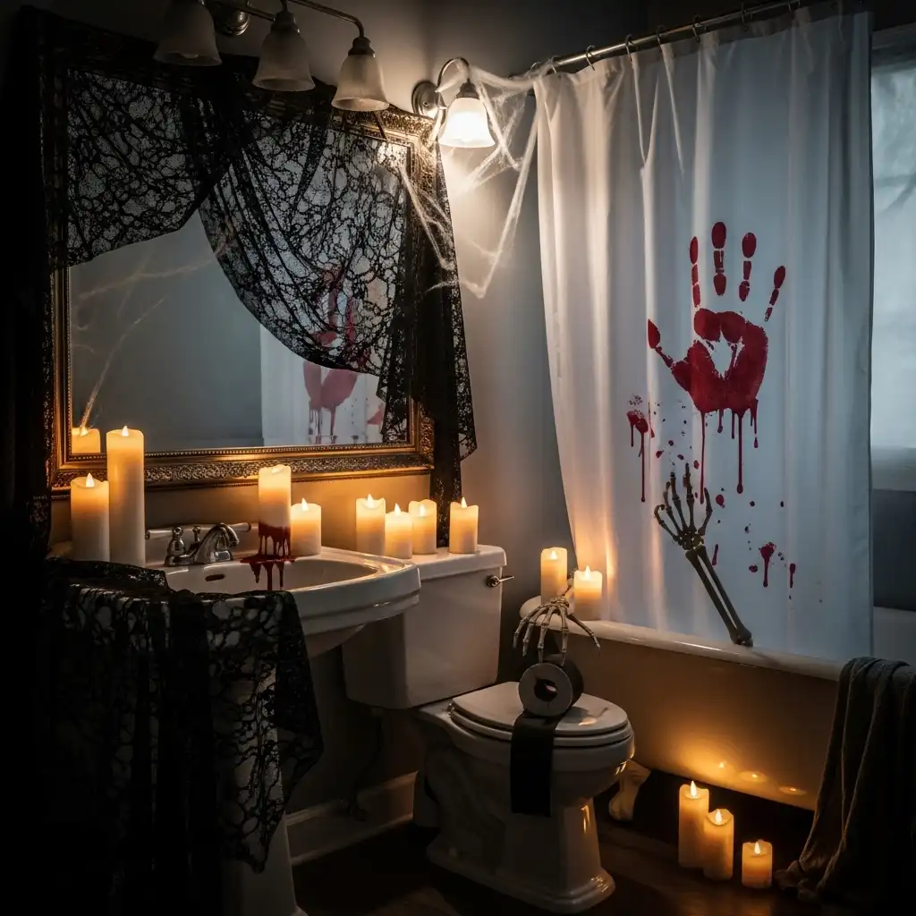 Bathroom into a Haunted Lavatory