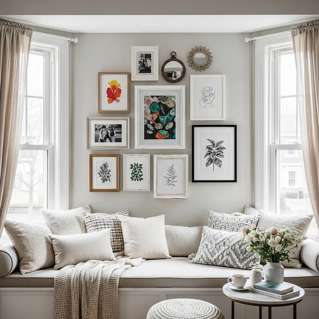 Bay Window Gallery Wall