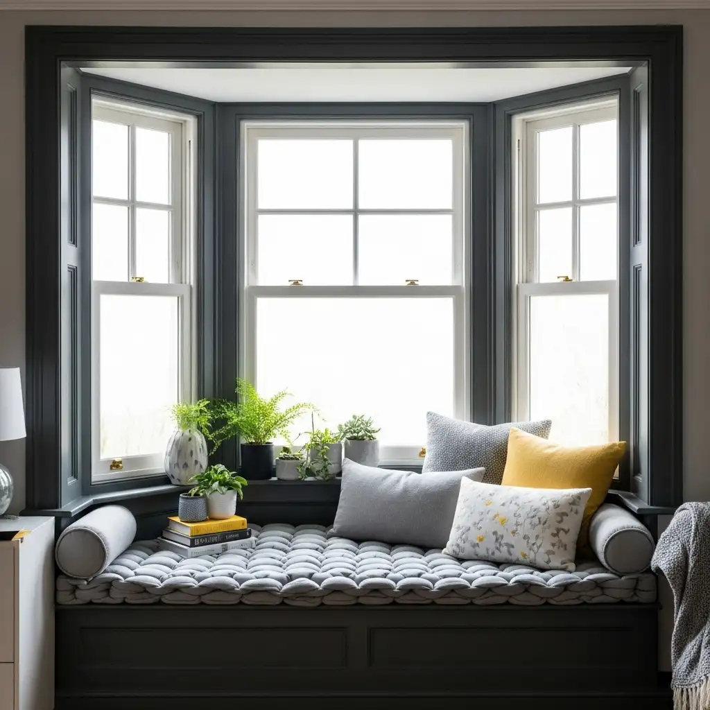 Bay Window Ideas Paint a Contrast Color
