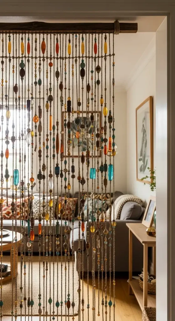 Beaded Curtain Doorway Hallway