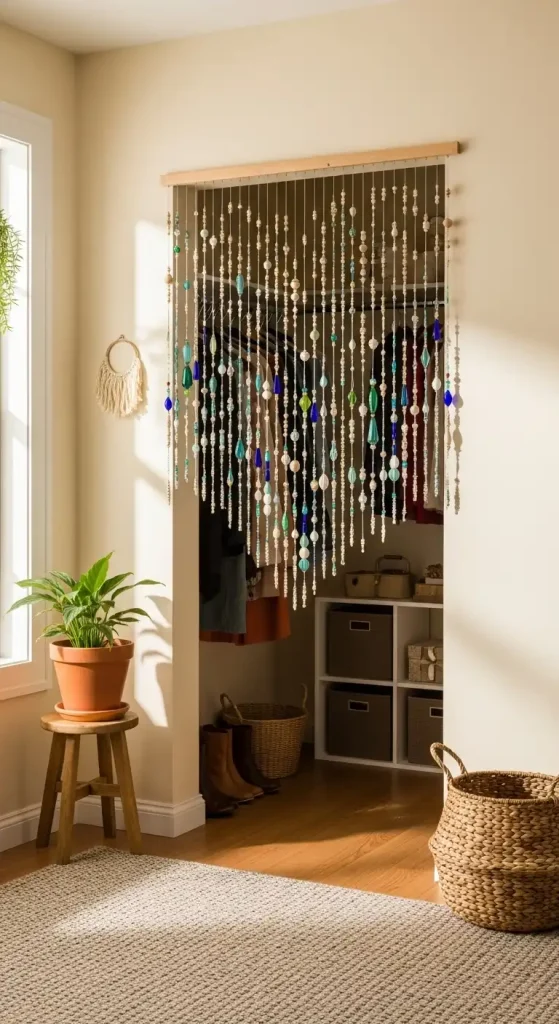 Beaded Curtain for Doorway Over a Closet Entrance