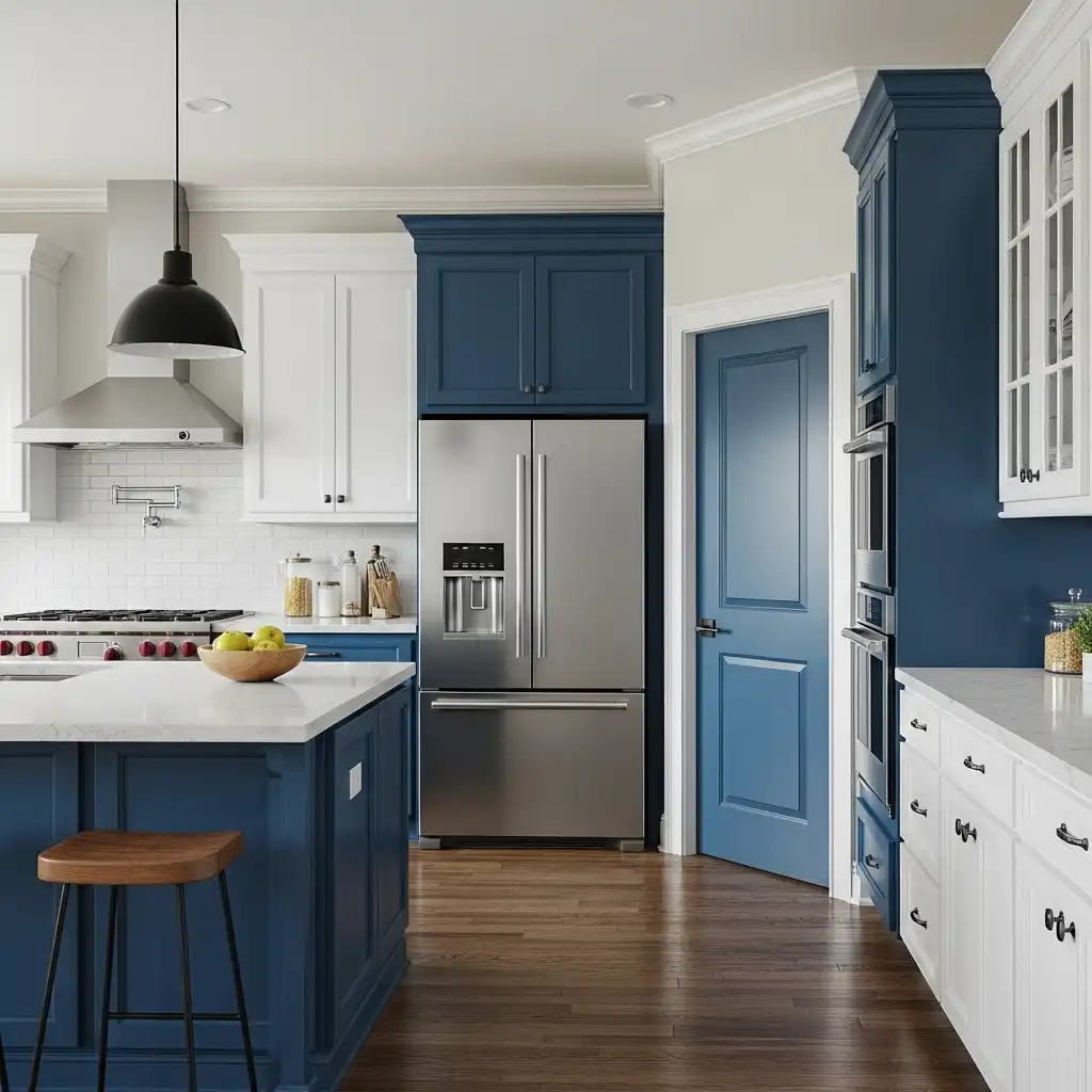 Blue Appliance Wall