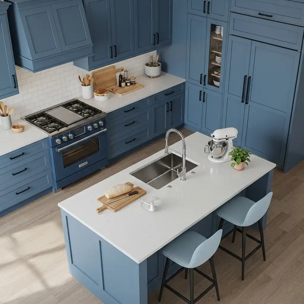 Blue Shaker Style Doors