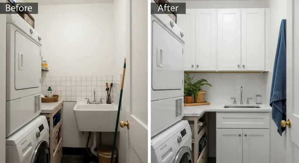 Bold Backsplash in laundry