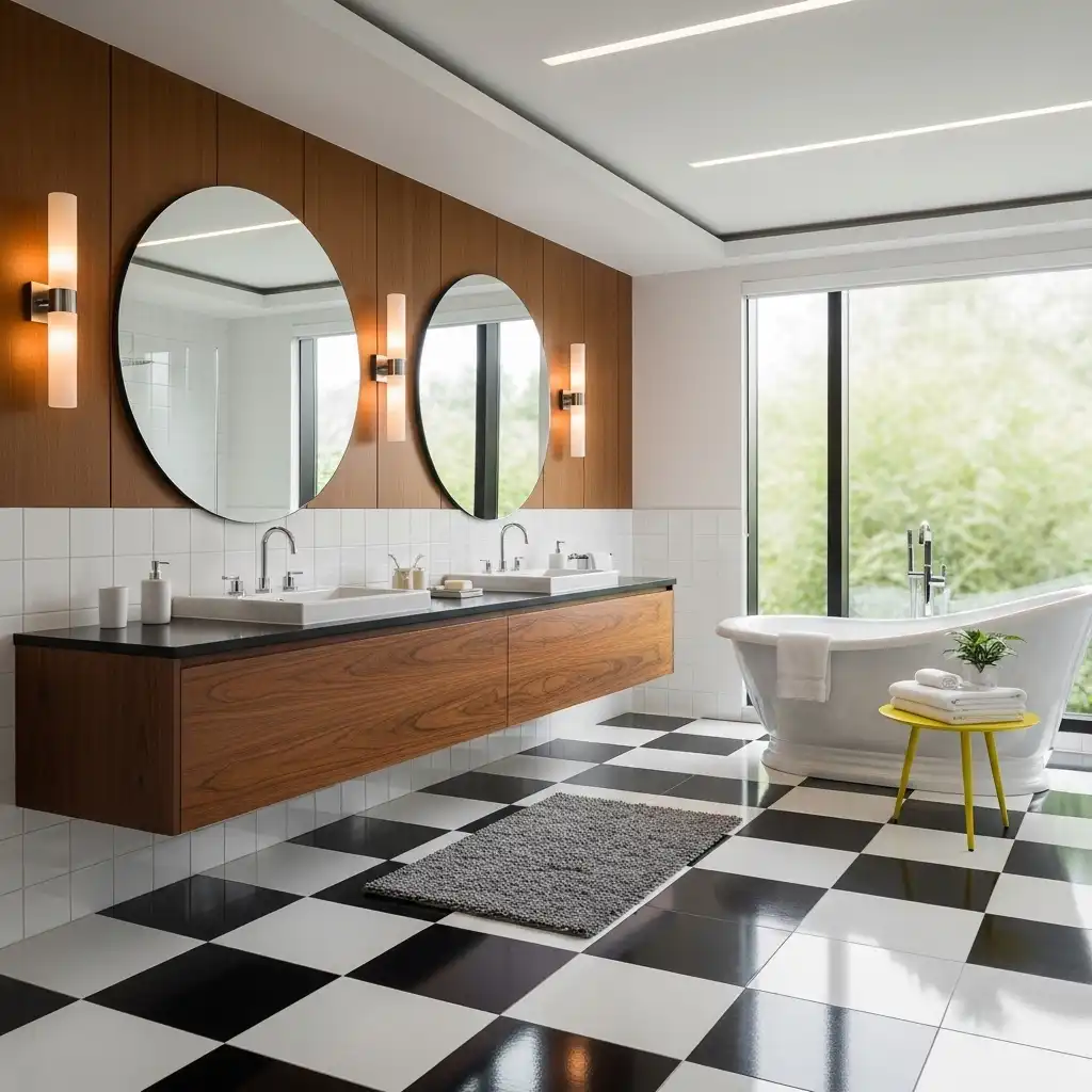 Bold Checkerboard Flooring