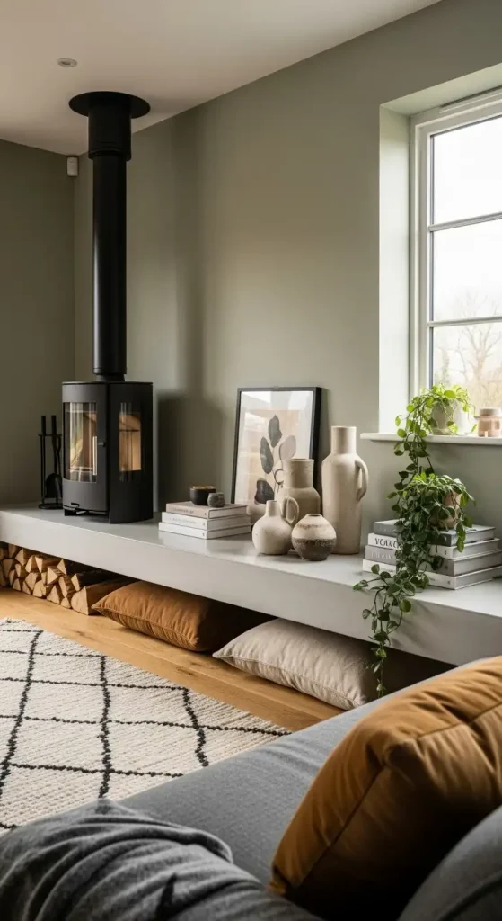 Burning stove Extended Hearth