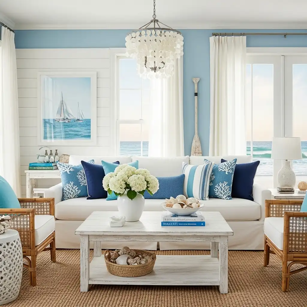 Coastal Vibe with Blue and White