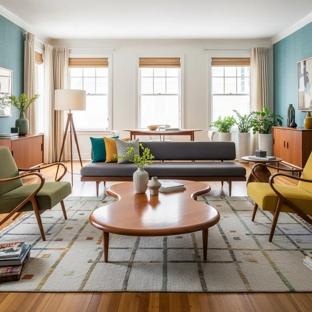 Coffee Table with Organic Shapes