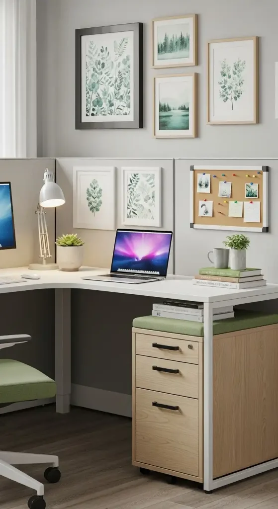 Cubicle Decor Ideas Add a Rolling File Cabinet