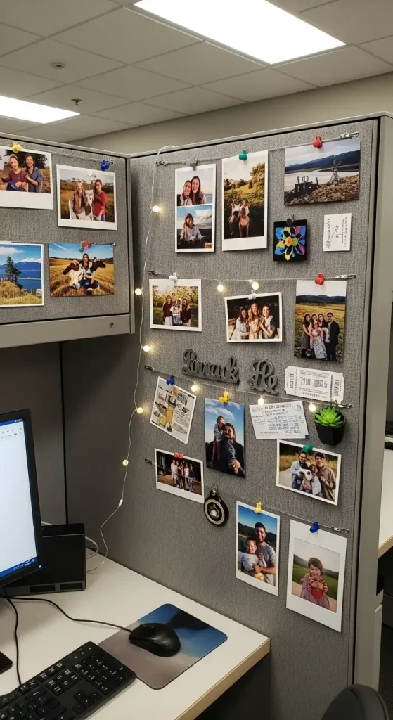 Cubicle Decor Ideas Personalized Photo Wall