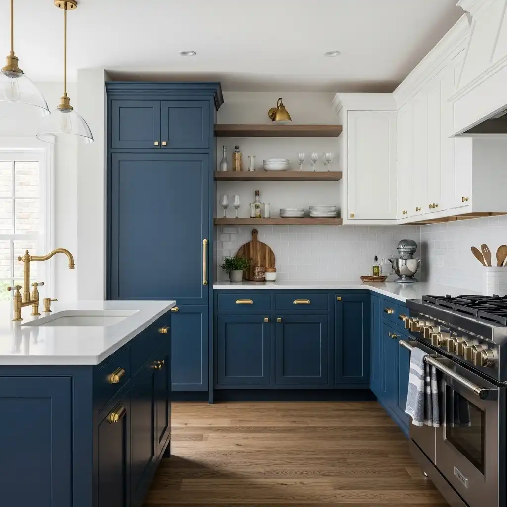 Deep Navy Blue Cabinets