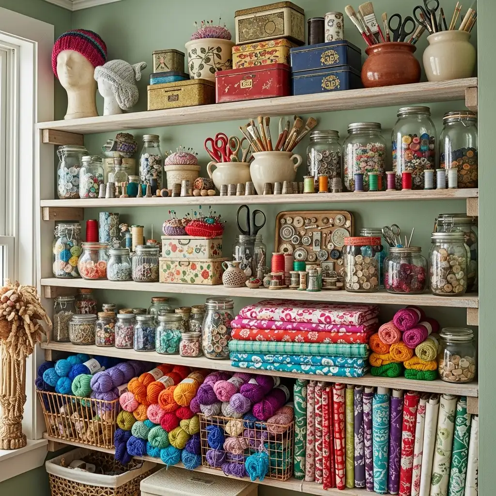 Display Supplies on Open Shelving