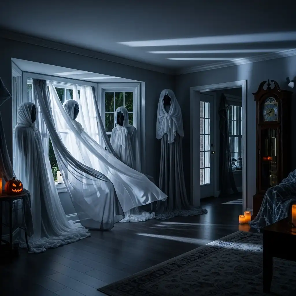 Drape Sheer Fabric for a Ghostly Effect
