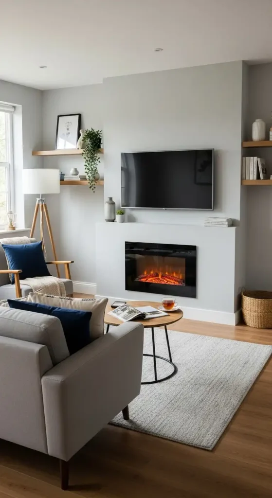 Electric Fireplace in a Small Space