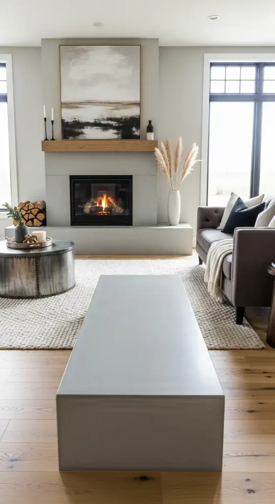 Fireplace Hearth Poured Concrete