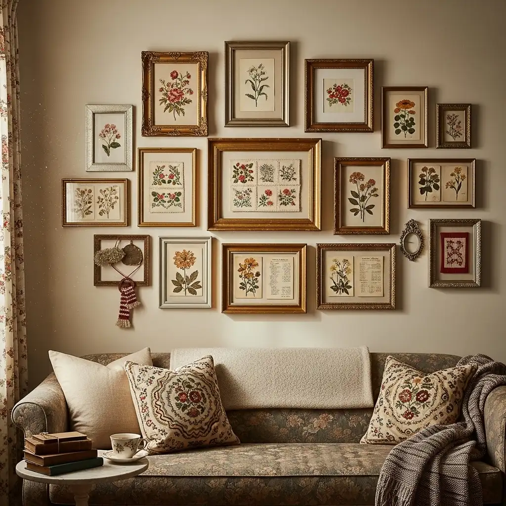 Gallery Wall with Vintage Frames