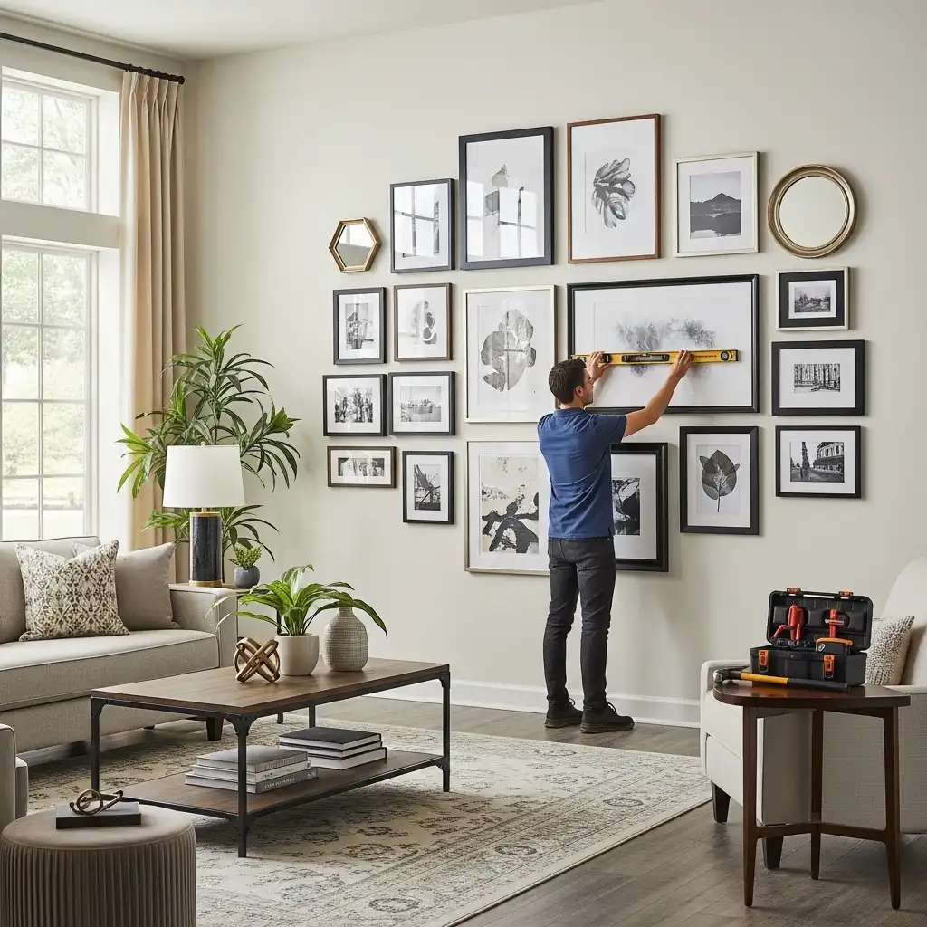 Hang Your Gallery Wall Perfectly Straight