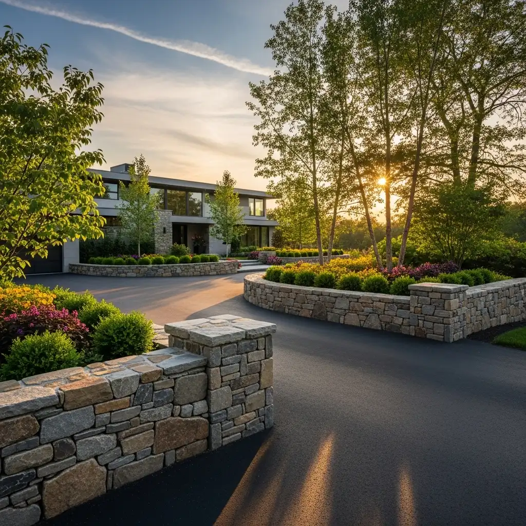 Incorporate a Decorative Stone Wall