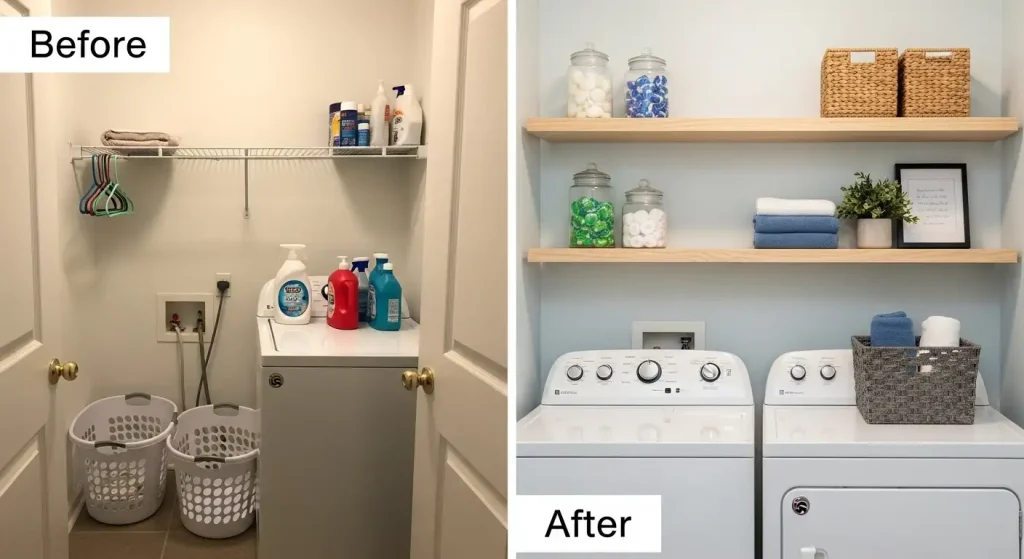 Laundry Room Ideas Floating Shelves