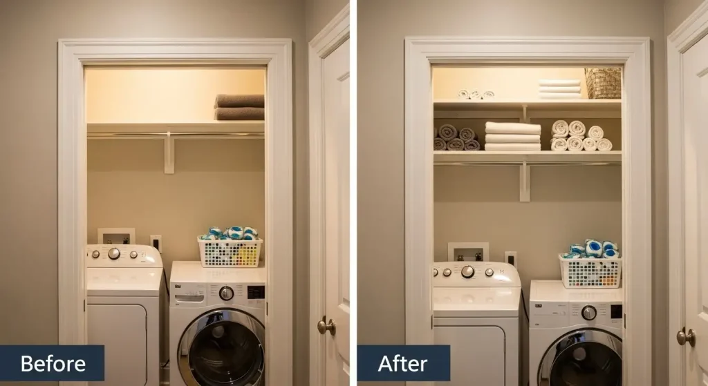 Laundry Room Ideas Utilize the Space Above the Door