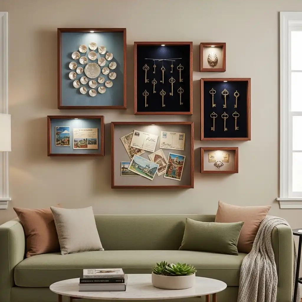 Living Room Wall Shadowbox Display